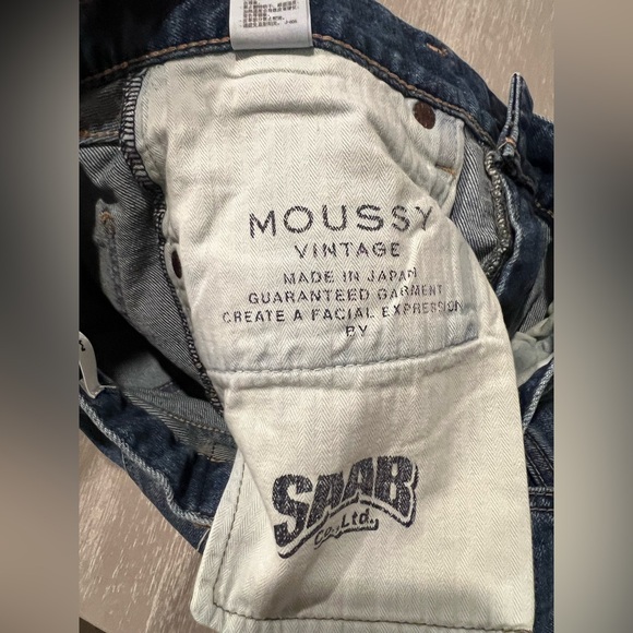 Moussy vintage Denim jean Frayed Hem Shorts size 27 - Picture 6 of 11